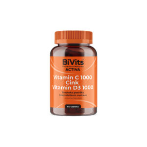 BIVITS Vitamin C 1000 + Cink + Vitamin D3 1000IU tablete a60