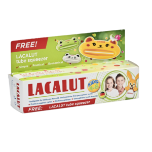 LACALUT ZUBNA PASTA 4-8 GODINA + ISTISKIVAČ