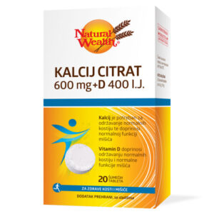 NW Kalcij Citrat 600 + D 400 I.J. šumeće tablete a20
