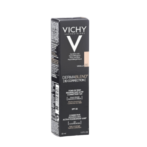 VICHY DERMABLEND 3D Korektivni puder za masnu kožu sklonu aknama s visokim stepenom prekrivanja, 30 ml,20 Vanilla