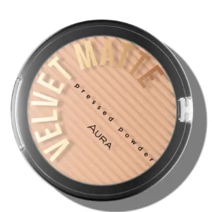 AURA kompaktni puder Velvet Matte kompaktni puder – 313 Honey 9 g