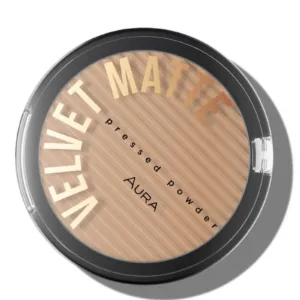 AURA kompaktni puder Velvet Matte – 316 Medium Beige 9g