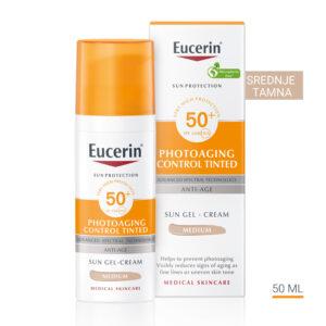 EUCERIN SUN oil control tonirana tamna krema za lice SPF50+ 50ml