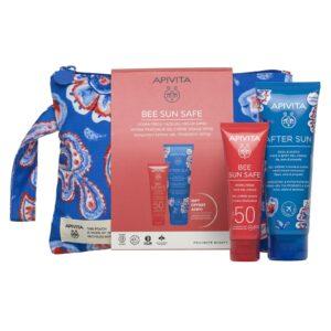 APIVITA set Bee Sun Safe Hydra Fresh Gel-krema za lice SPF50 50 ml + POKLON After Sun Face & Body Gel-Cream 100 ml