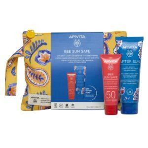 APIVITA set Bee Sun Safe Anti-Spot & Anti-Age Defense Face Cream SPF50 50 ml + POKLON After Sun Face & Body Gel-Cream 100 ml