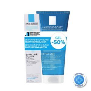 La Roche-Posay Effaclar duo+M krema + gel 200ml ( -50% na gel)