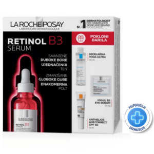 La Roche-Posay Retinol B3 Serum 30 ml + POKLONI Micelarna 50 ml + Hyalu B5 Eye Serum 1,5 ml + Anthelios Age Correct SPF50 15 ml