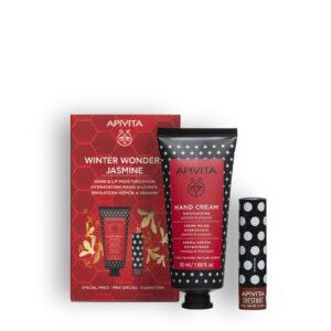 APIVITA set krema za ruke sa jasminom i propolisom 50ml+stik za usne sa kestenom 4.4g