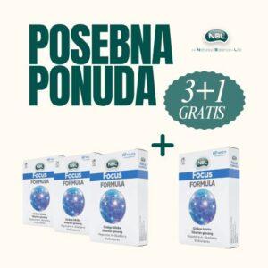 NBL Focus Formula Za jačanje moždanih funkcija 60 tableta 3+1 gratis