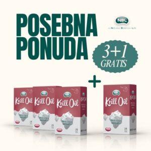 NBL Krill Oil Podrška normalnom funkcionisanju jetre i kompletnog organizma 30 kapsula 3+1 gratis