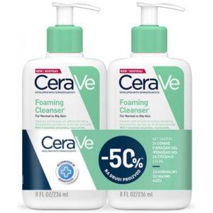 CeraVe pjenušavi gel za čišćenje lica 2x236ml-50%na drugi
