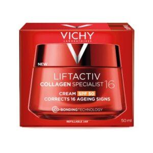 VICHY Liftactiv Collagen Specalis 16 anti-age krema SPF50 pakovanje sa mogućnošću dopune
