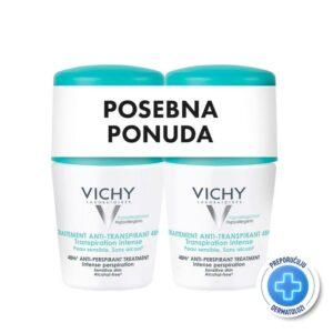 Vichy Deo-Duo roll-on protiv prekomjernog znojenja do 48h, 2x50 ml