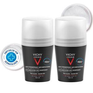 VICHY deo duo Antiperspirant roll-on za zaštitu od znojenja men 2x50ml