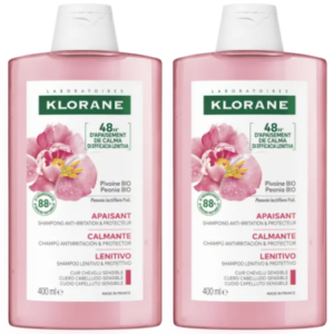 KLORANE duo božur šampon 2x400ml (-50% na drugi)